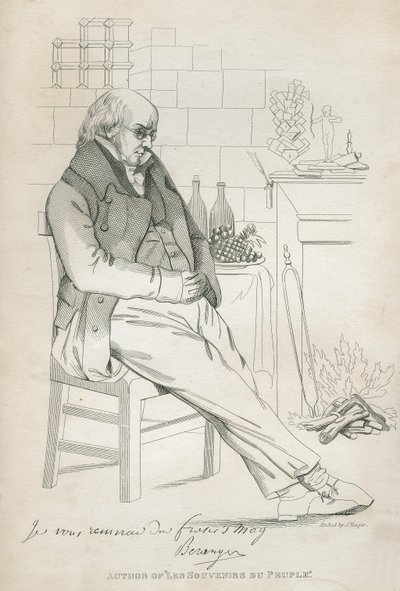 Pierre-Jean de Beranger (1780-1857) by Joseph Yeager